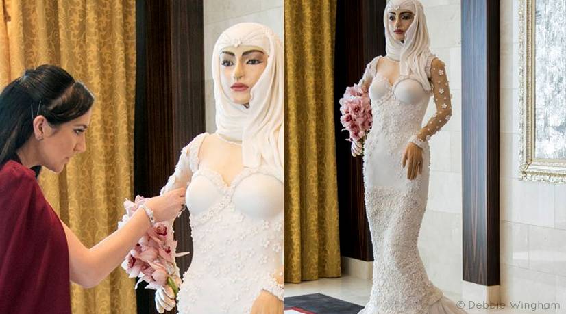 Un pastel de boda de 1 millón de dólares elaborado por una repostera británica ha deslumbrado en el Bride Show de Dubái